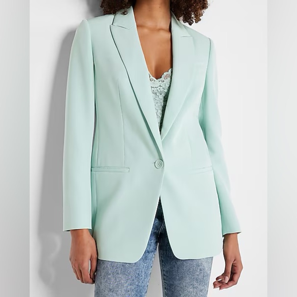 Express Light Green Blazer